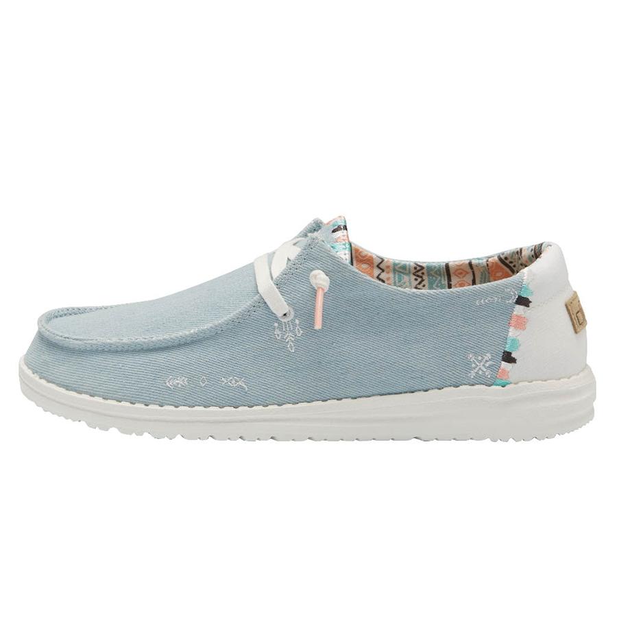 Women's Hey Dude Wendy Slip On Shoes Light Blue | YCSWK-4172