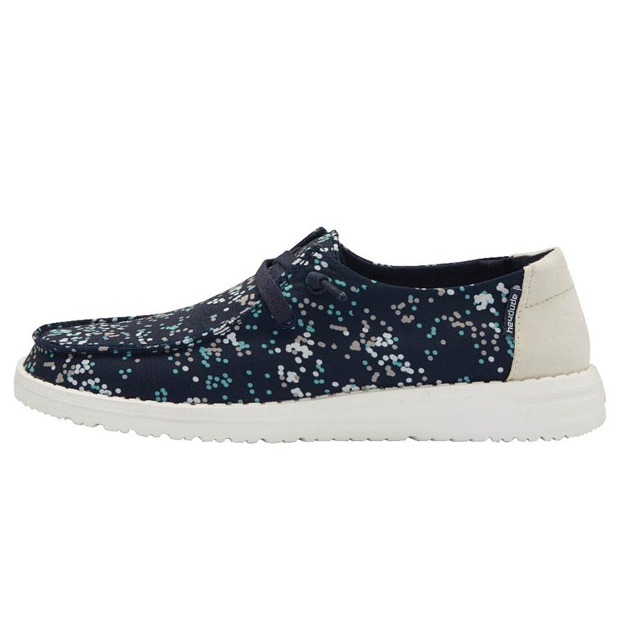 Women's Hey Dude Wendy Slip On Shoes Navy | CUEMH-8036