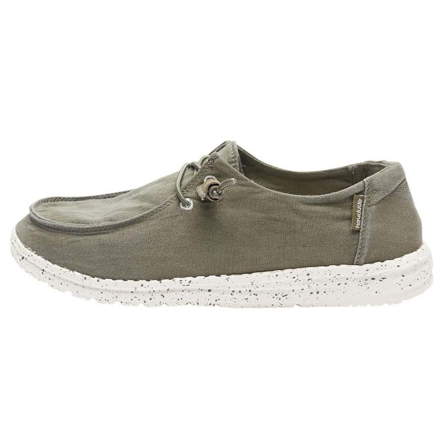 Women's Hey Dude Wendy Slip On Shoes Olive | YWZJE-8452