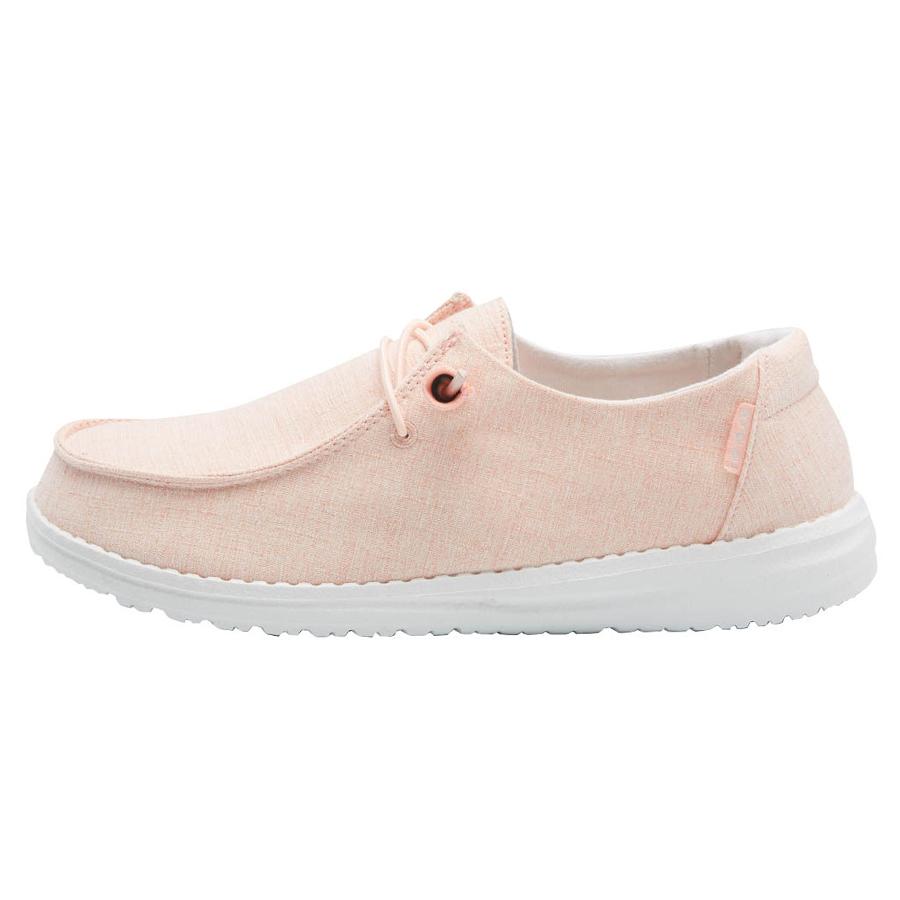 Women's Hey Dude Wendy Slip On Shoes Pink | PHKWR-9871