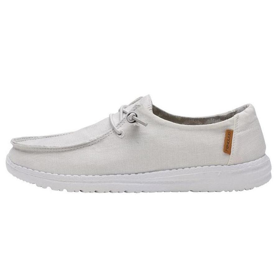 Women's Hey Dude Wendy Slip On Shoes White | LVDQH-8236