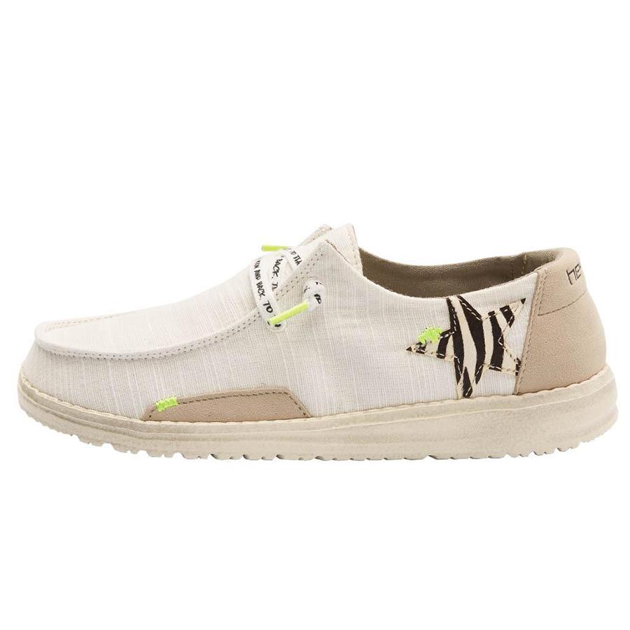 Women's Hey Dude Wendy Slip On Shoes White | ZPDON-6514