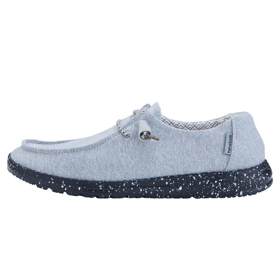 Women's Hey Dude Wendy Stretch Slip On Shoes Grey | ACGEF-8756