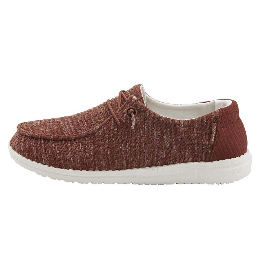 Women's Hey Dude Wendy Stretch Slip On Shoes Red | EAZGU-1950