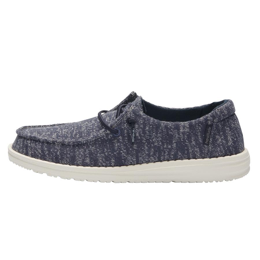 Women's Hey Dude Wendy Stretch Slip On Shoes Blue | YFBGU-0172