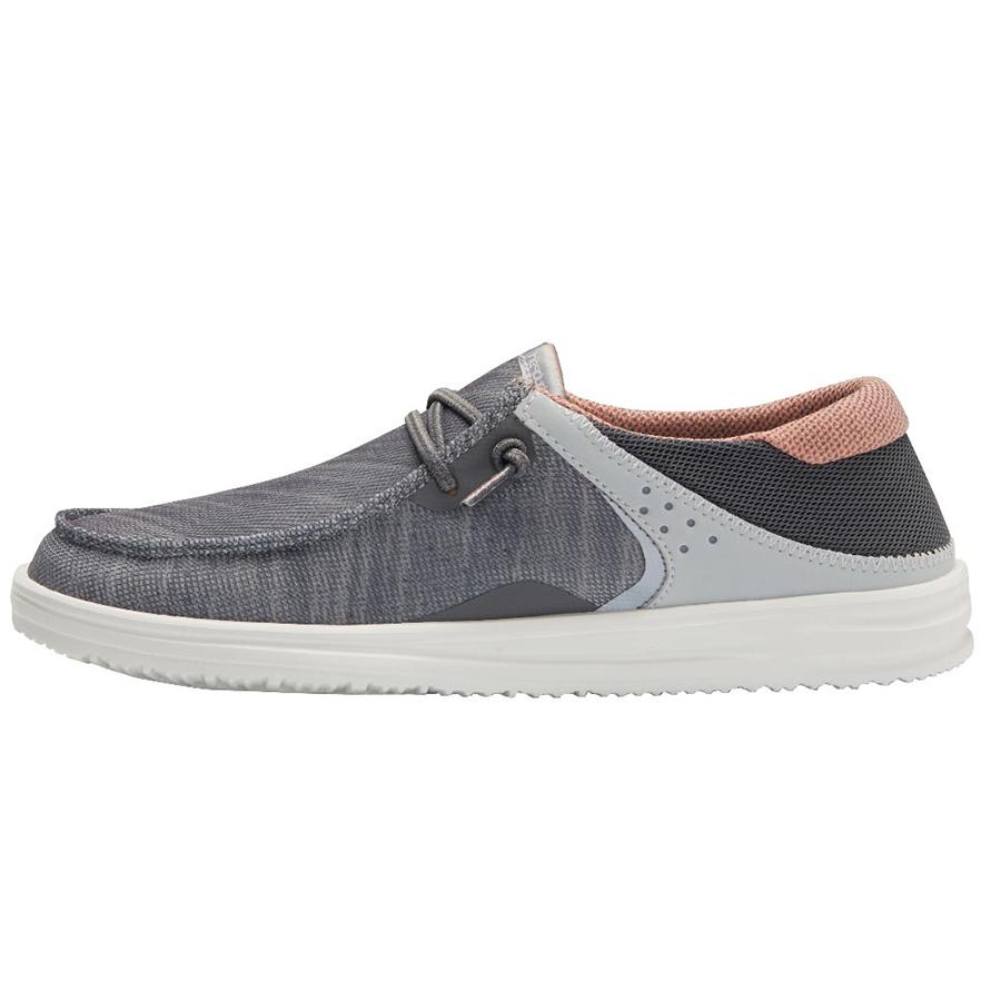 Women's Hey Dude Wendy Water Shoes Grey | GKWUT-5076